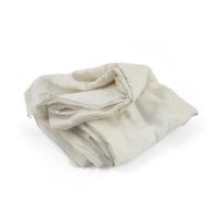 Linen. A folded sheet of white linen cloth.