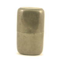 Rectangular metal flask with lid on