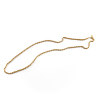 Necklace. A simple gold plated chain necklace.